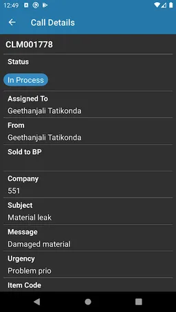 Infor LN Call Requests screenshot 7