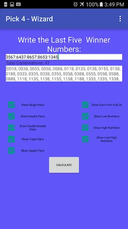 Pick 4 Wizard screenshot 2