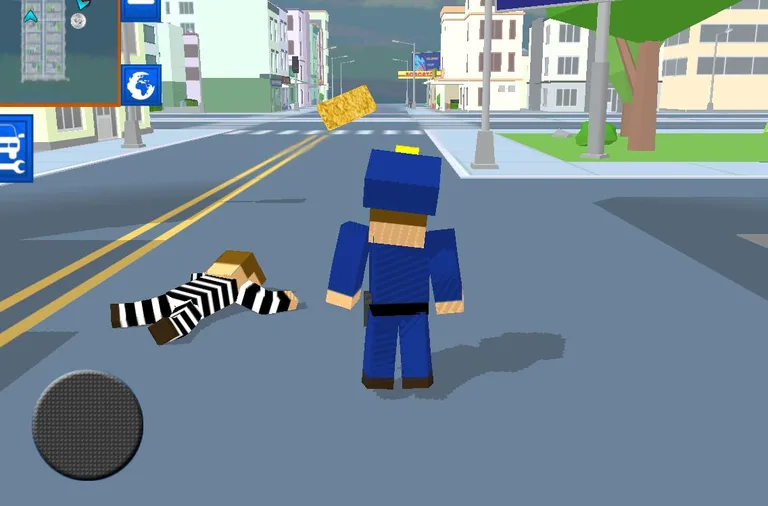 Blocky Cop Craft Running Thief screenshot 5