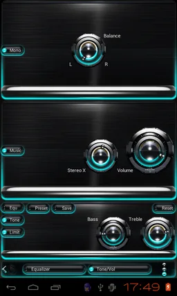 Poweramp skin Turquoise Glow screenshot 4