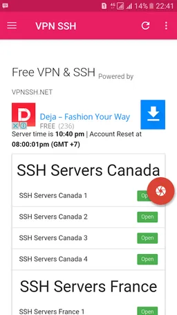 VPN SSH screenshot 1