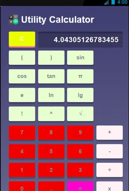 Utility Calculator screenshot 2