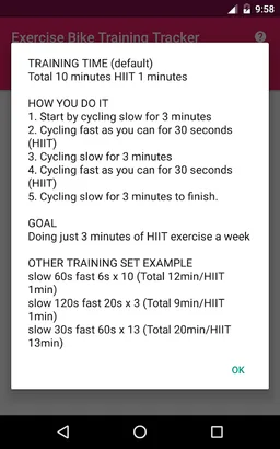 Exercise Bike Training Tracker screenshot 21