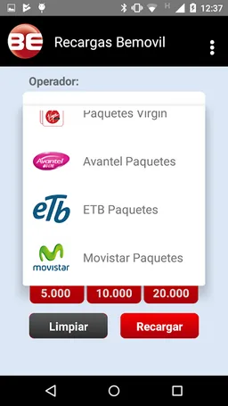 Recargas BeMovil screenshot 2
