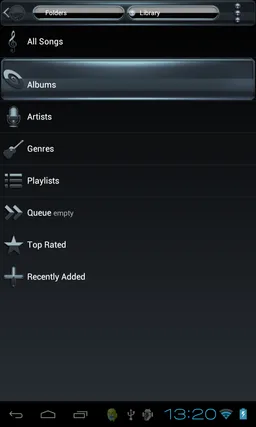 Poweramp skin Black Petrol screenshot 13