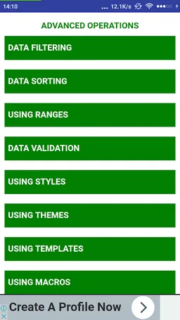 Learn Microsoft Excel screenshot 1