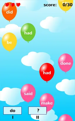 English Irregular Verbs Game screenshot 1