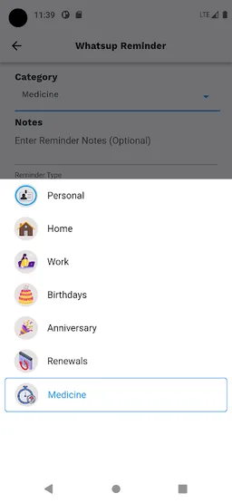 Whatsup Reminder screenshot 2