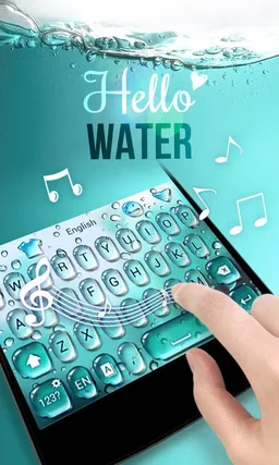 GO Keyboard Theme Water screenshot 3