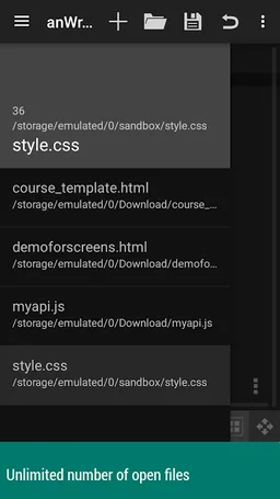 anWriter HTML editor screenshot 5