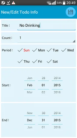 Daily ToDo Plan Calendar screenshot 1