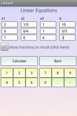 Linear Equations Solver screenshot 2