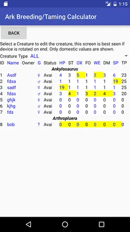 Breed/Taming Calc:Ark Suvivial screenshot 4
