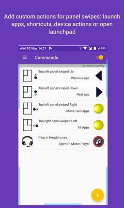 Swipe Gestures Launcher - Edge Screen, Edge bar s8 screenshot 2