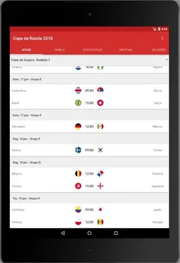 Copa do Mundo 2018: Tabela, jogos e notícias screenshot 6