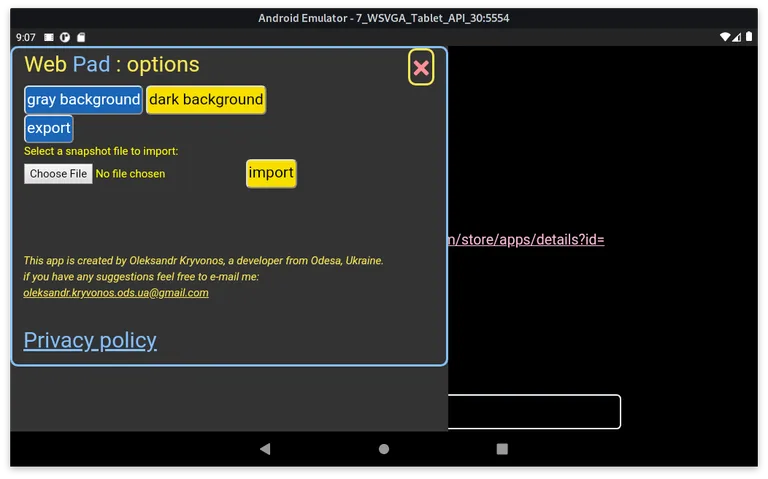 WebPad - mini wiki screenshot 1