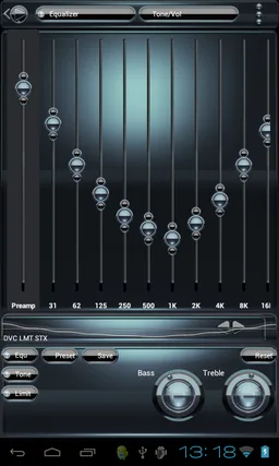 Poweramp skin Black Petrol screenshot 9
