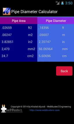 Pipe Diameter Calculator Lite screenshot 4