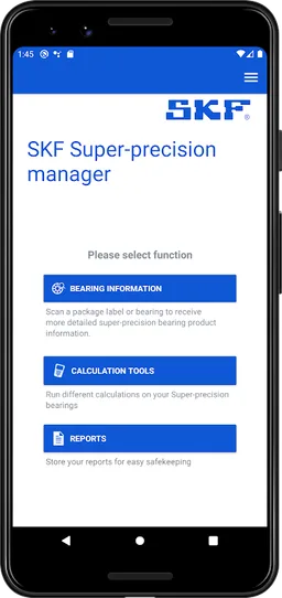SKF Super-precision manager screenshot 1