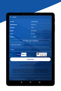 Free Unlock Samsung Mobile SIM screenshot 12