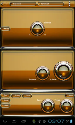 Poweramp skin Orange Glas luxe screenshot 9