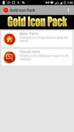 Royal Blue Gold Icon Pack - HD screenshot 3