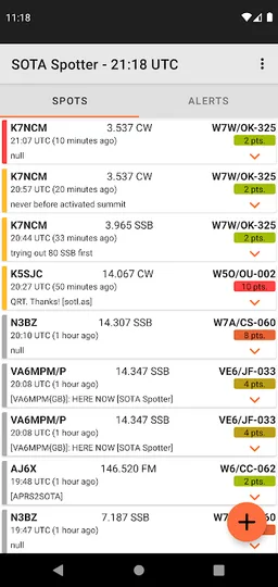 SOTA Spotter screenshot 2