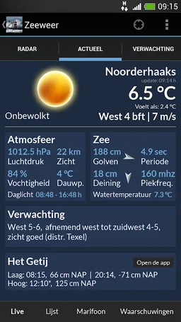 Zeeweer - Maritieme app screenshot 1
