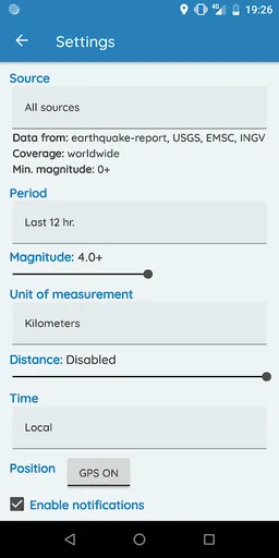 Earthquake Notifier screenshot 2