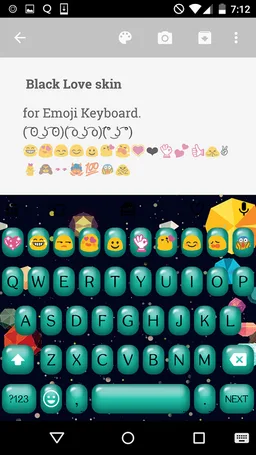 Bubble Love Emoji Keyboard screenshot 1