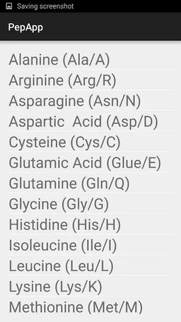 PepApp: Amino Acids, Proteins screenshot 6