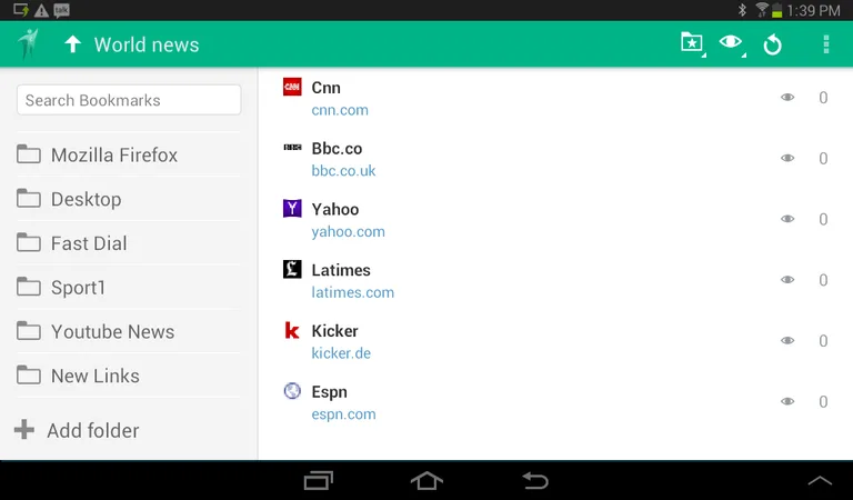 Eversync - Bookmarks and Dials screenshot 1