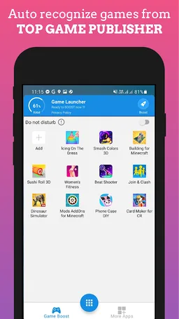Game Launcher Tuner for Boosting Performance screenshot 1