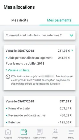 Caf - Mon Compte screenshot 2