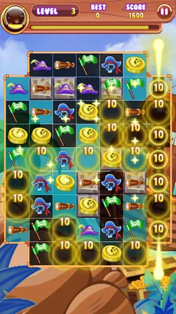 Pirate Treasure: Match 3 screenshot 3