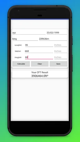 CFT Calculator - cubic feet for Sand, Wood, Stone screenshot 2