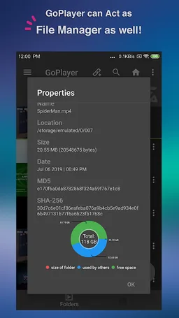 GoPlayer - Multiple videos 5G player all format screenshot 11