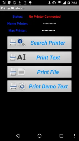 Printer Bluetooth screenshot 1