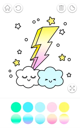 Gradient Kawaii Coloring Book screenshot 2
