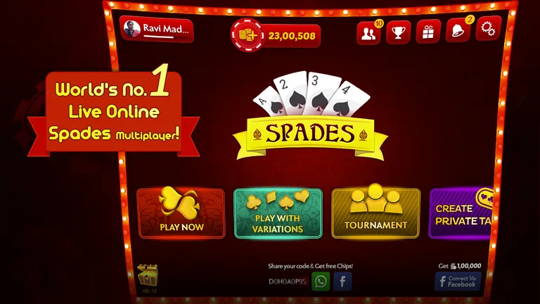 Spades Multiplayer screenshot 1