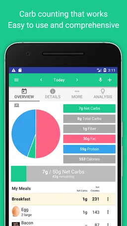 Carb Manager - Keto & Low Carb Diet Tracker screenshot 1