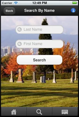 iCemetery screenshot 2