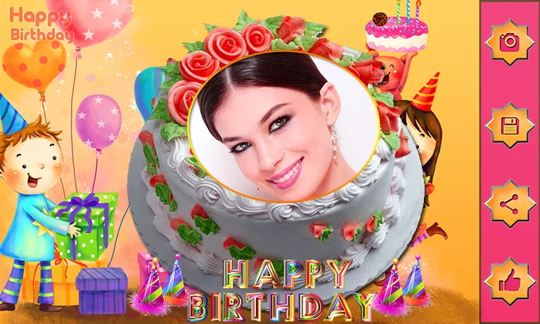 Name Photo on Birthday Cake – Love Frames Editor screenshot 4