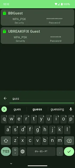WiFiList screenshot 1