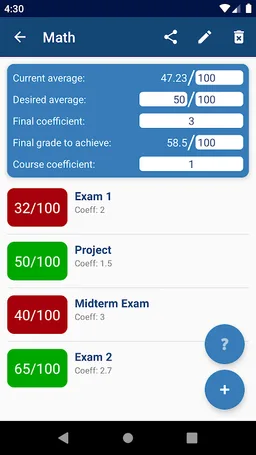 Average & Passing Grade screenshot 5