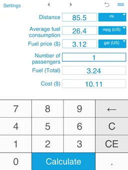 Fuel cost calculator screenshot 6