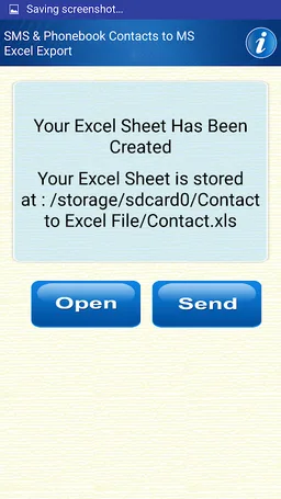 Save Phonebook & SMS to Excel screenshot 3