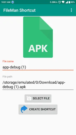 FileMan Shortcut ( Create Any File Shortcuts) screenshot 2