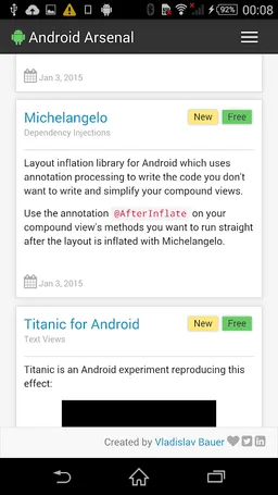 Android Arsenal screenshot 2