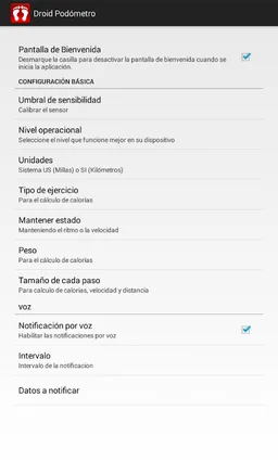 Droid Podómetro screenshot 6